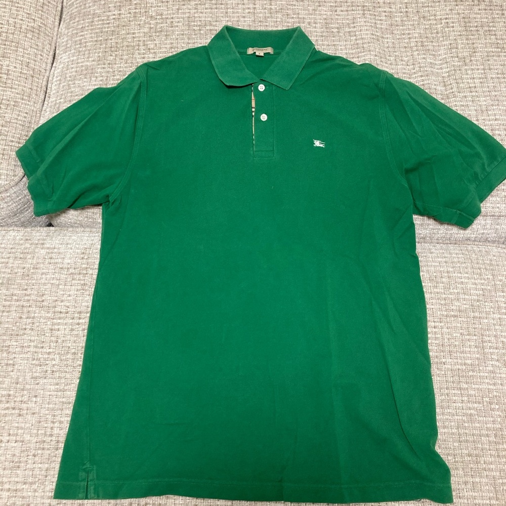 Green Burberry London Polo size L